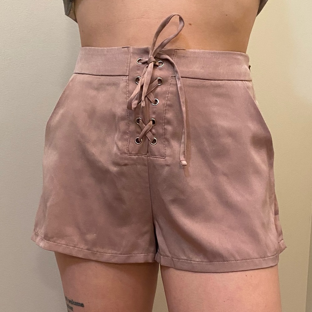 High Waisted Silky Shorts